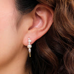 Loren Stewart Jewelry Earrings Mixed Pearl Safety Pin 14K Yellow Gold / Single