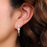 Loren Stewart Jewelry Earrings Mixed Pearl Safety Pin 14K Yellow Gold / Single