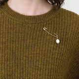 Loren Stewart Jewelry Necklaces Pearl Safety Pin Brooch Pearl