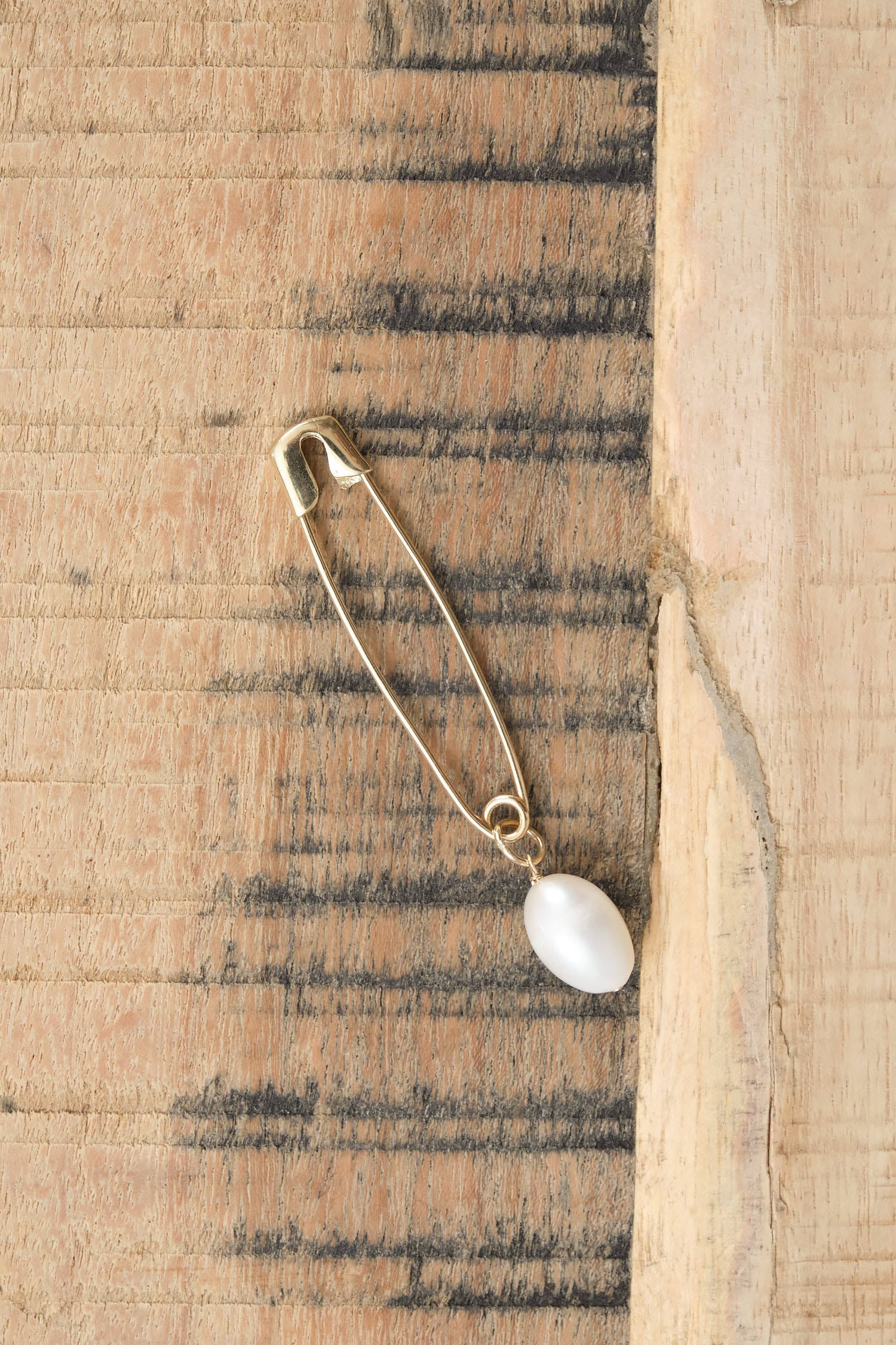 Loren Stewart Jewelry Necklaces Pearl Safety Pin Brooch Pearl