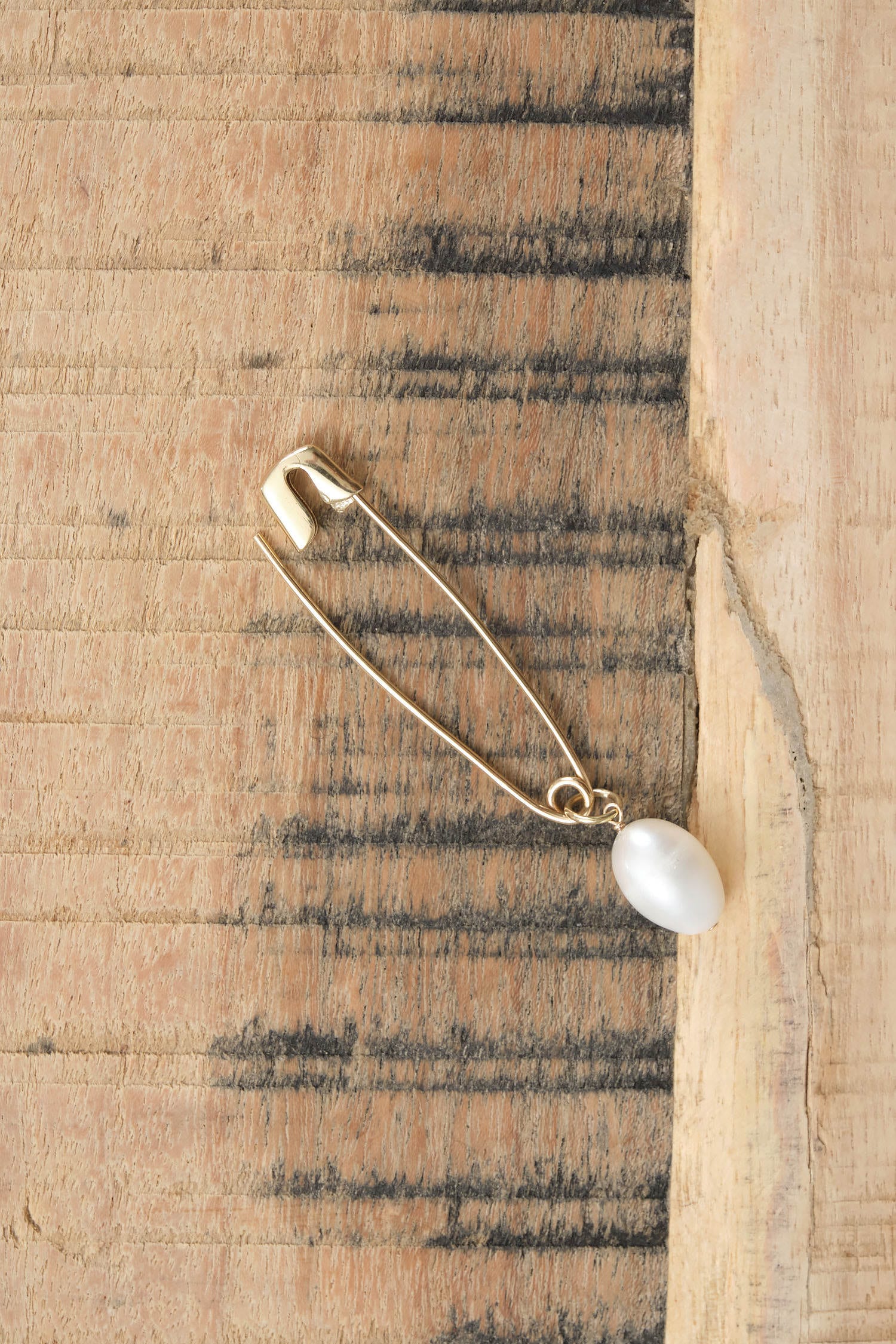 Loren Stewart Jewelry Necklaces Pearl Safety Pin Brooch Pearl