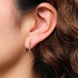Loren Stewart Jewelry Earrings Mini Rainbow Safety Pin 14K Yellow Gold / Single
