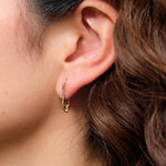 Loren Stewart Jewelry Earrings Mini Rainbow Safety Pin 14K Yellow Gold / Single