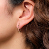 Loren Stewart Jewelry Earrings Mini Rainbow Safety Pin 14K Yellow Gold / Single