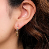 Loren Stewart Jewelry Earrings Sunset Safety Pin 14K Yellow Gold / Single