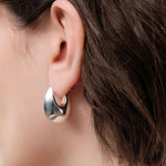 Loren Stewart Jewelry Earrings XL Hammock Hoops Sterling Silver / Pair