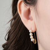 Loren Stewart Jewelry Earrings XL Pearl Safety Pin Pearl