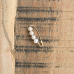 Loren Stewart Jewelry Earrings XL Pearl Safety Pin Pearl