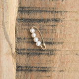 Loren Stewart Jewelry Earrings XL Pearl Safety Pin Pearl