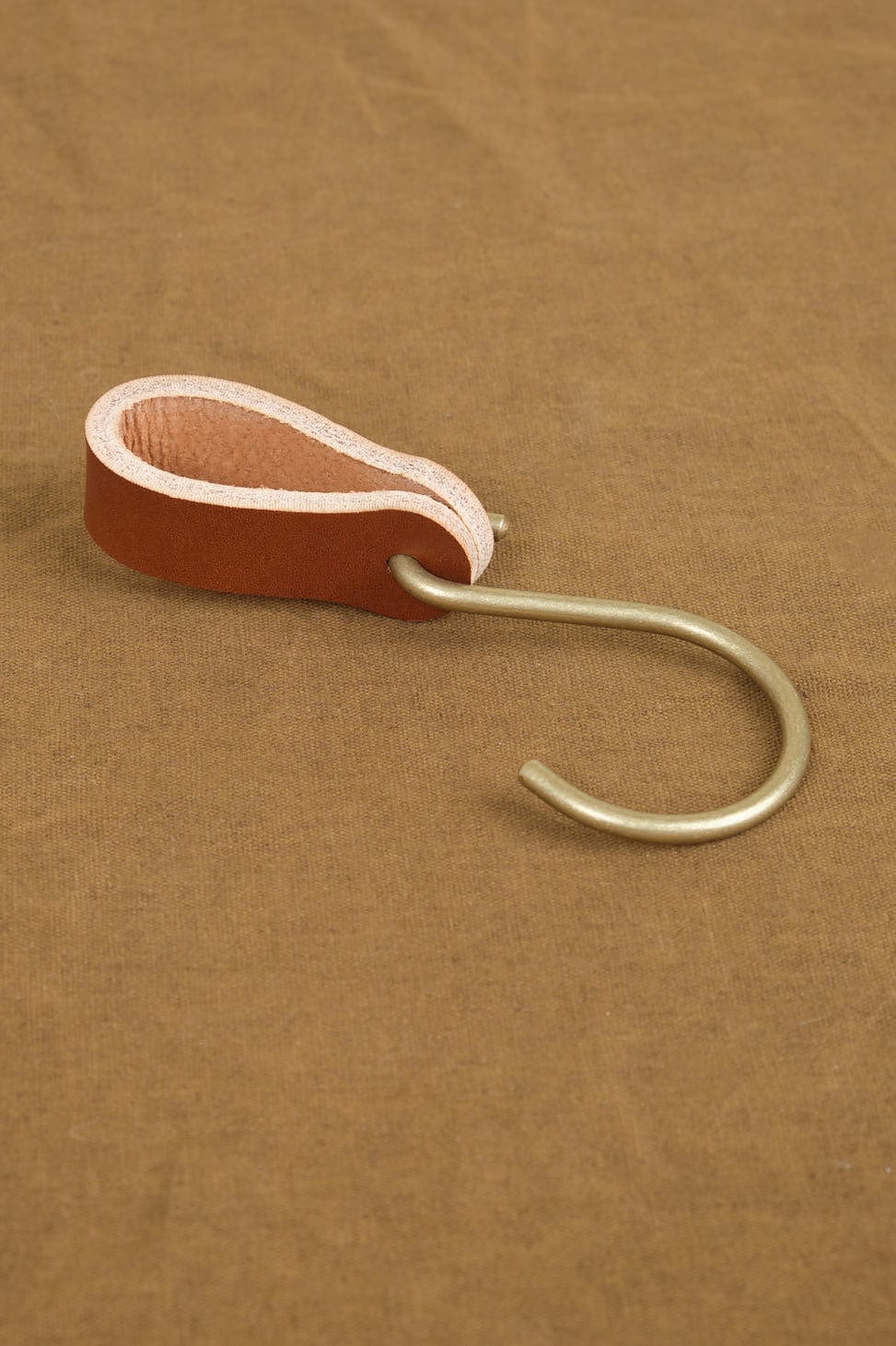 Lostine Home Objects Ludlow Leather Hooks Tan