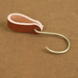 Lostine Home Objects Ludlow Leather Hooks Tan