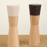 Lostine Home Kitchen Serving Salt and Pepper Mill Set White Oak / 9" H X 3 "D