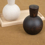 Lostine Home Kitchen Serving Salt and Pepper Shaker Set White and Dark Wash / 3.25" H X 2.5" D
