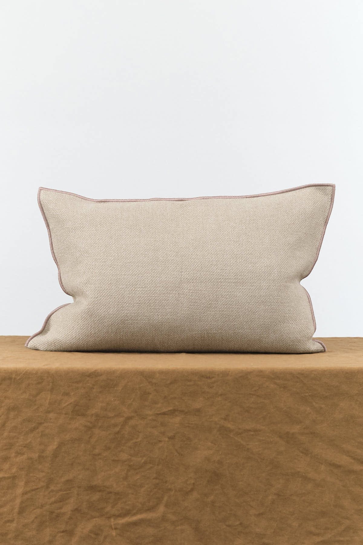Maison De Vacances Home Pillows 16" X 24" Canvas Vice Versa Cushion in Ecorce Ecorce / 16" X 24"