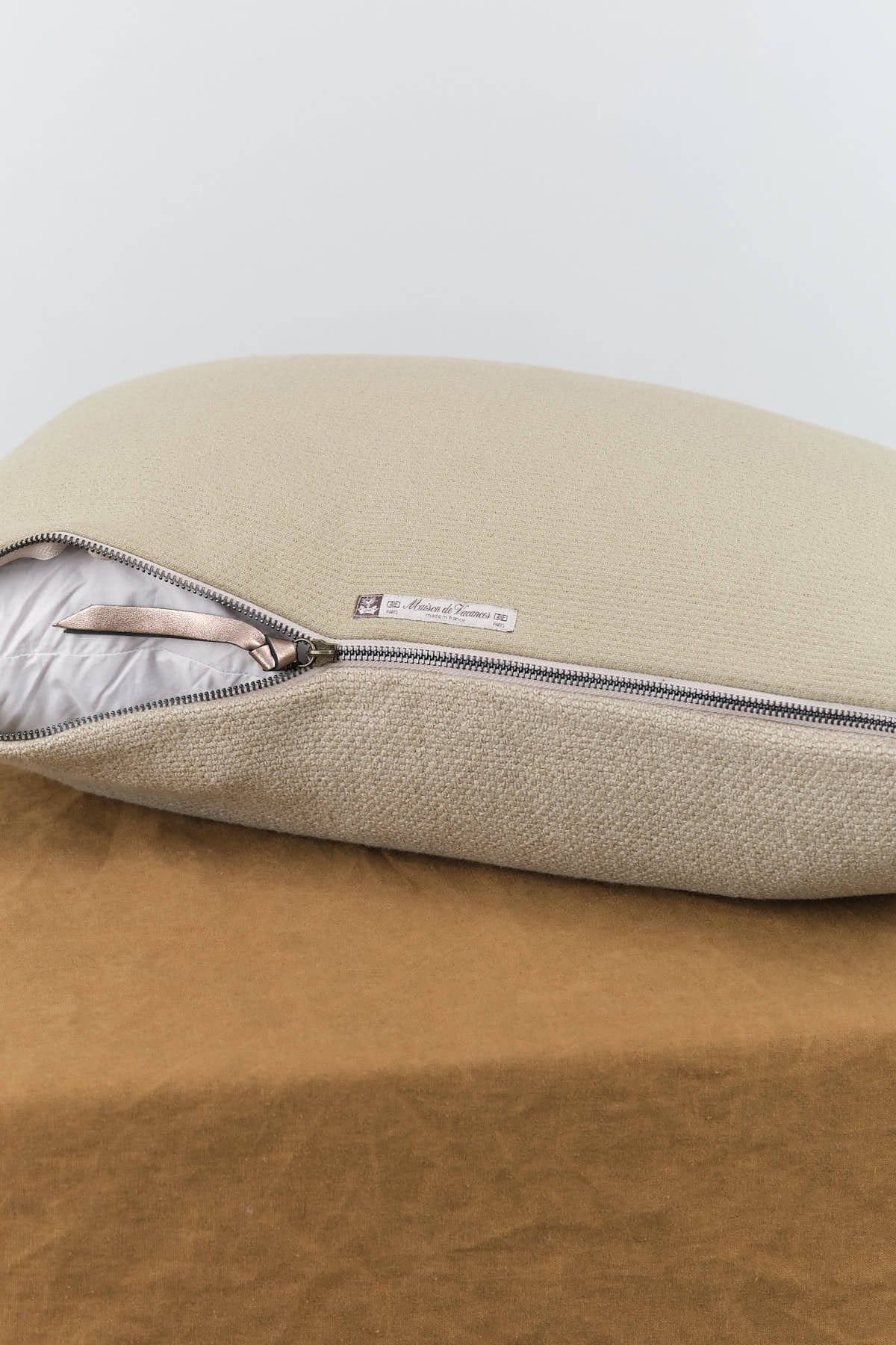 Maison De Vacances Home Pillows 16" X 24" Canvas Vice Versa Cushion in Ecorce Ecorce / 16" X 24"