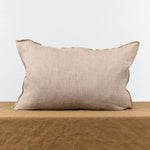 Maison De Vacances Home Pillows 16" X 24" Washed Linen Vice Versa Cushion in Taupe Taupe/Ciment / 16" x 24"