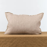 Maison De Vacances Home Pillows 16" X 24" Washed Linen Vice Versa Cushion in Taupe Taupe/Ciment / 16" x 24"