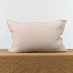Maison De Vacances Home Pillows 16" X 24" Washed Linen Vice Versa Cushion in Taupe Taupe/Ciment / 16" x 24"