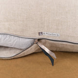 Maison De Vacances Home Pillows 16" X 24" Washed Linen Vice Versa Cushion in Taupe Taupe/Ciment / 16" x 24"