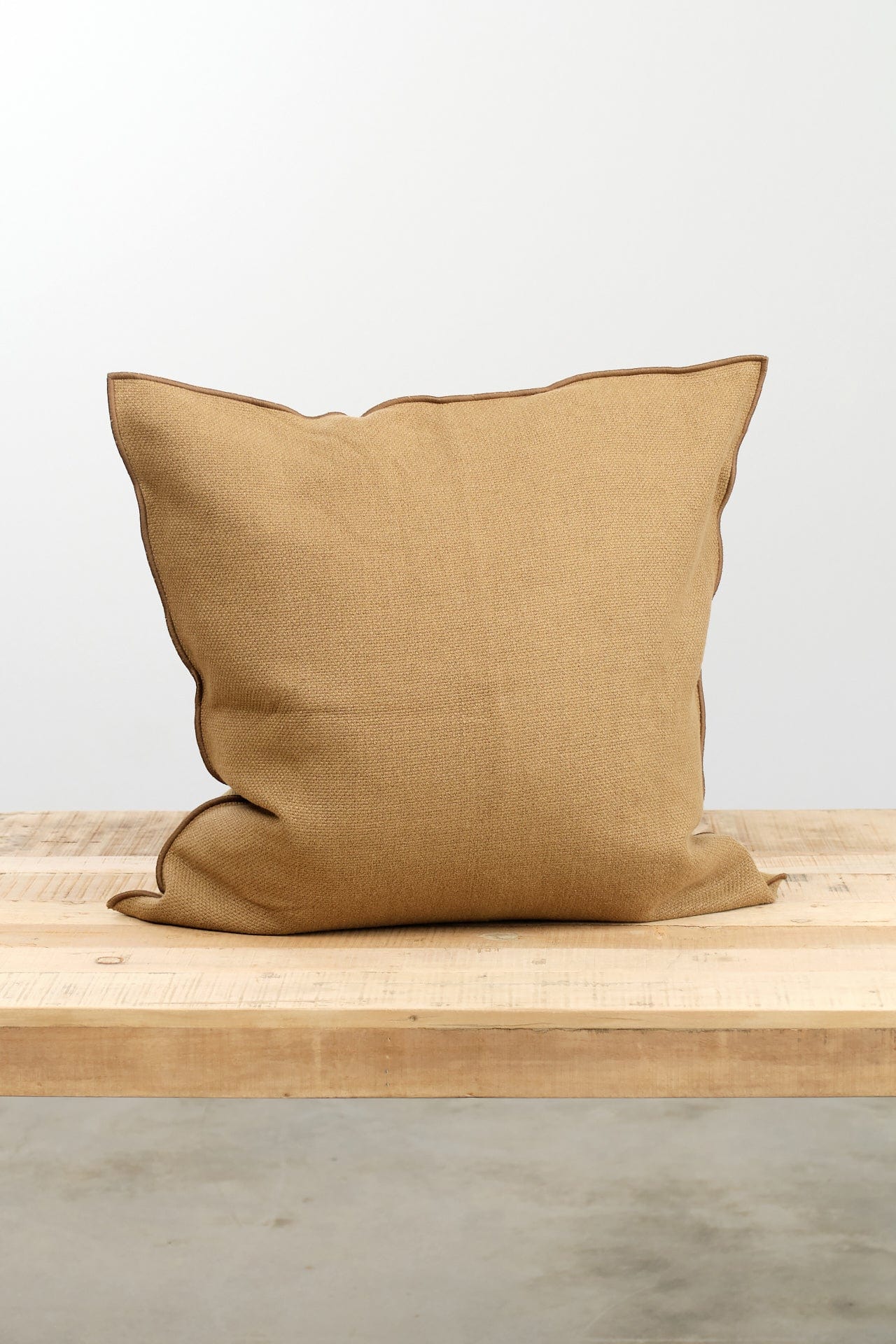 Maison De Vacances Home Pillows 26" X 26" Canvas Vice Versa Cushion In Cappuccino Cappuccino / 26" X 26"