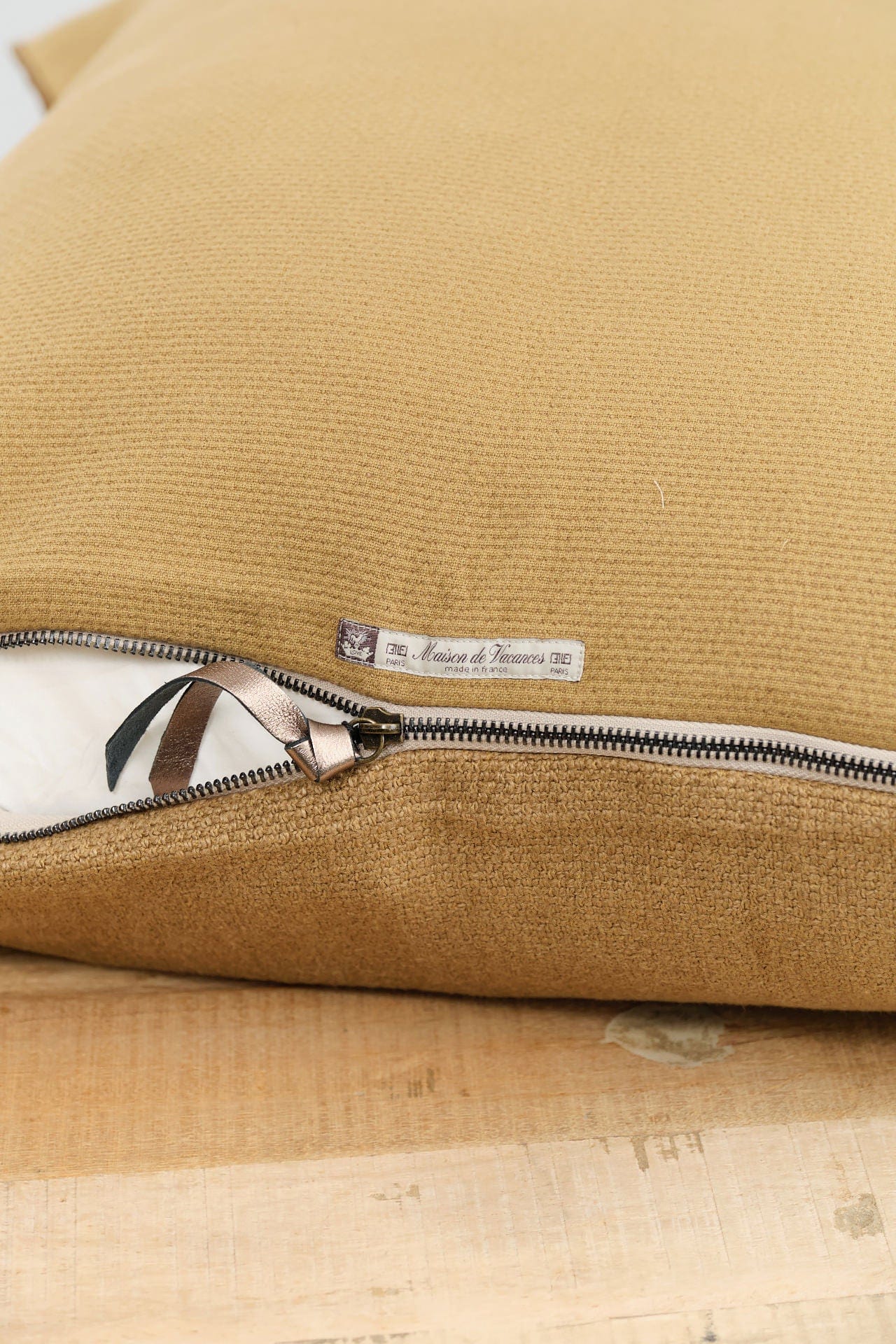 Maison De Vacances Home Pillows 26" X 26" Canvas Vice Versa Cushion In Cappuccino Cappuccino / 26" X 26"