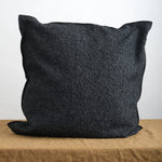 26 x 26 Canvas Wooly Pillow in Charbon