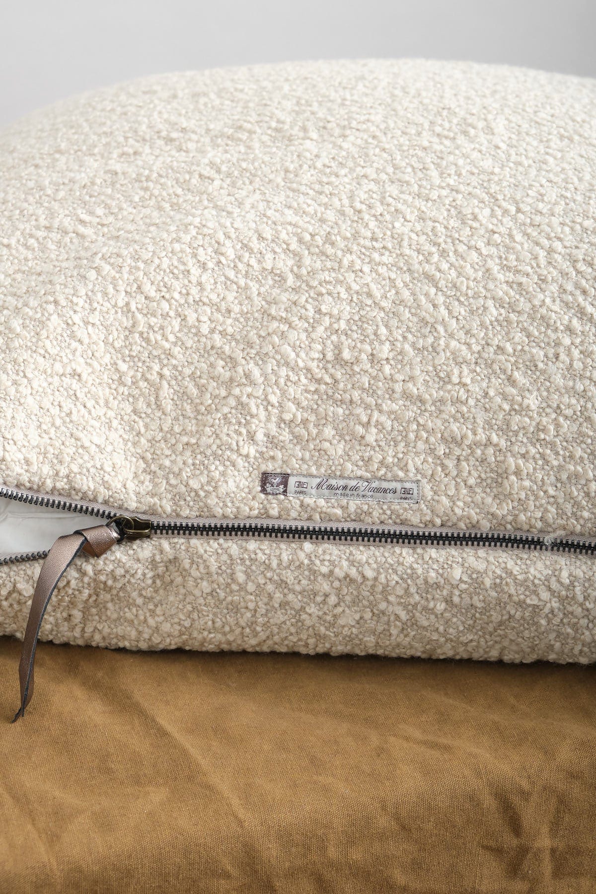 Maison De Vacances Home Pillows 26" x 26" Canvas Wooly in Naturel Naturel / 26" X 26"
