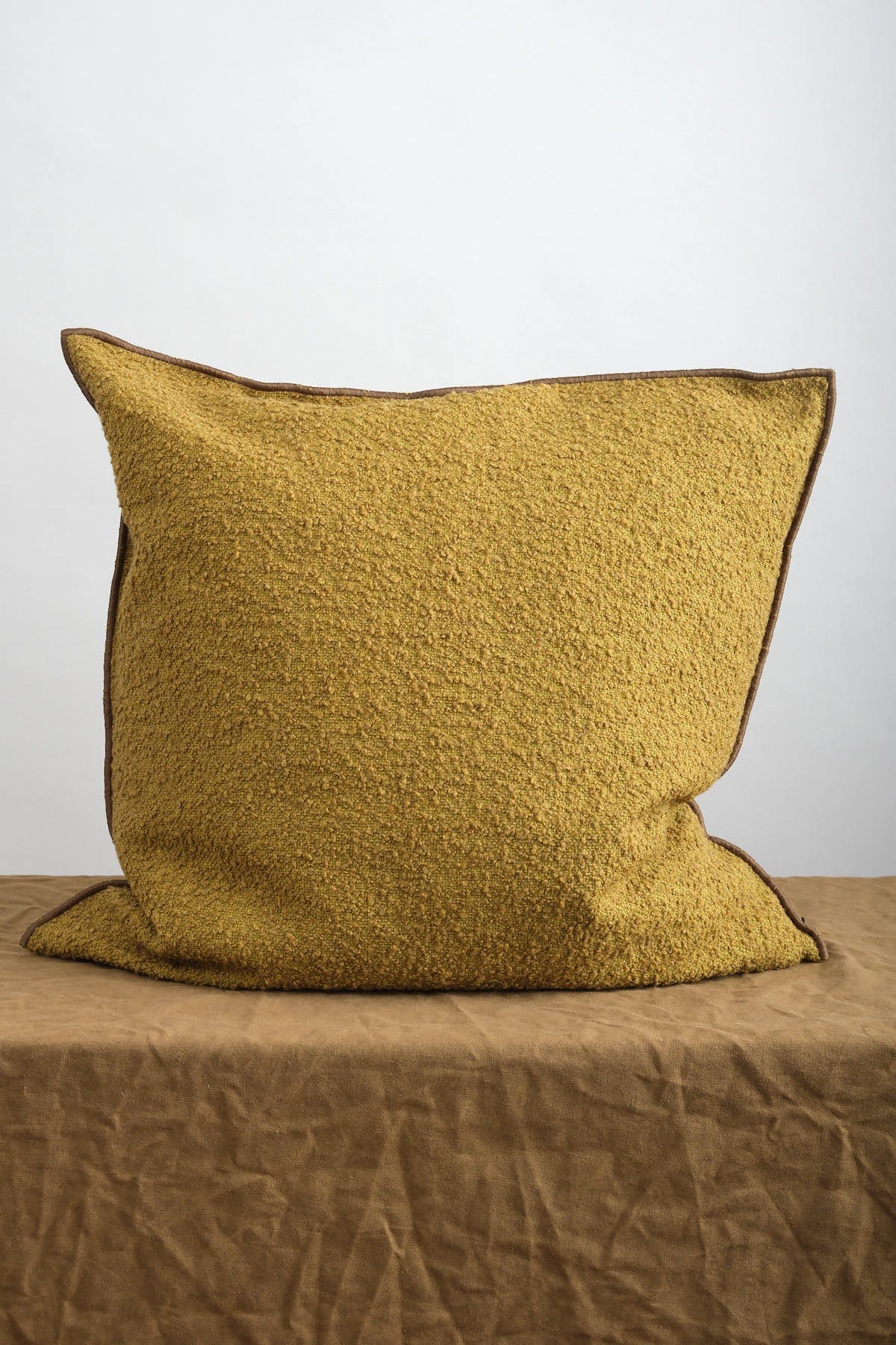 Maison De Vacances Home Pillows 26" x 26" Canvas Wooly in Ocre Ocre / 26" X 26"