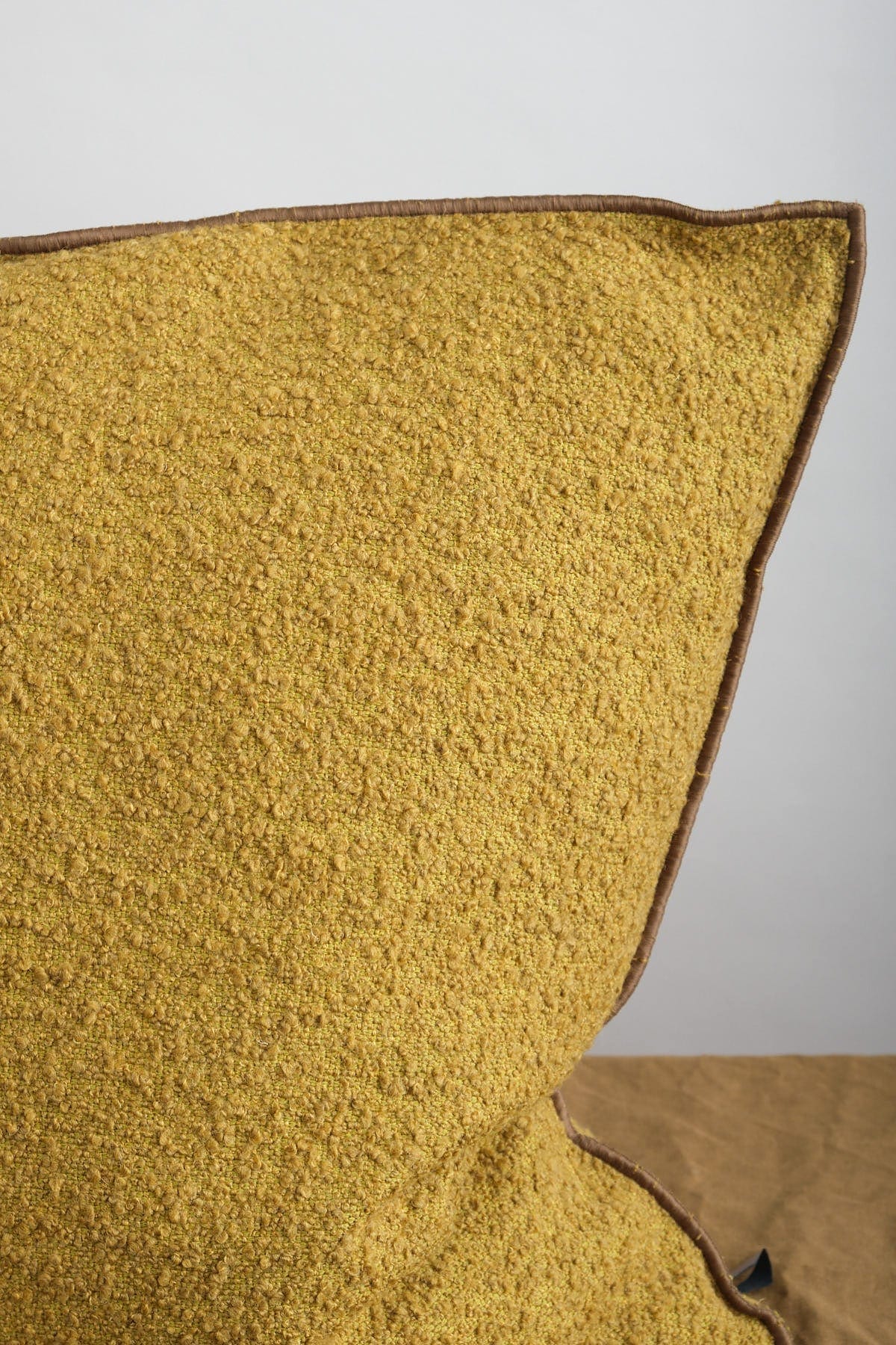 Maison De Vacances Home Pillows 26" x 26" Canvas Wooly in Ocre Ocre / 26" X 26"