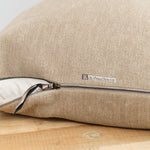 Maison De Vacances Home Pillows 26" X 26" Tufted Canvas Upcycled Cushion in Ecorce Ecorce / 26" X 26"