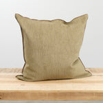 Maison De Vacances Home Pillows 26" X 26" Tufted Canvas Upcycled Cushion in Kaki Kaki / 26" X 26"