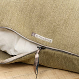 Maison De Vacances Home Pillows 26" X 26" Tufted Canvas Upcycled Cushion in Kaki Kaki / 26" X 26"