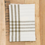 Maison De Vacances Home Kitchen Napkins Canvas Mimi Country Napkin Kaki/Bourdon / 17" X 17"