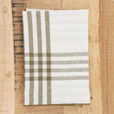 Maison De Vacances Home Kitchen Napkins Canvas Mimi Country Napkin Kaki/Bourdon / 17" X 17"