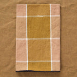 Maison De Vacances Home Kitchen Napkins Canvas Mimi Nara Napkin Havane/Noir / 17" X 17"