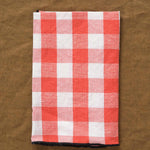 Maison De Vacances Home Kitchen Napkins Canvas Mimi Vichy Napkin Capucine/Noir / 18" x 18"