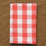 Maison De Vacances Home Kitchen Napkins Canvas Mimi Vichy Napkin Capucine/Noir / 18" x 18"