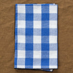 Maison De Vacances Home Kitchen Napkins Canvas Mimi Vichy Napkin Cobalt/Noir / 18" x 18"
