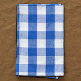 Maison De Vacances Home Kitchen Napkins Canvas Mimi Vichy Napkin Cobalt/Noir / 18" x 18"