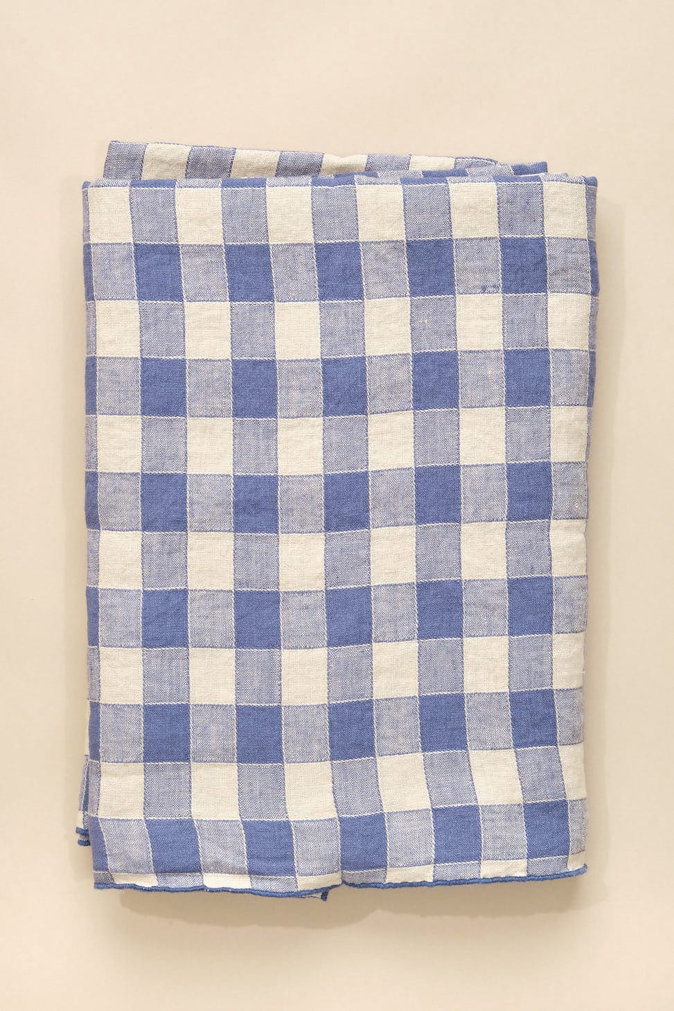 Maison De Vacances Home Tablecloths Canvas Vintage Vichy Tablecloth Bleu de Delft / Medium