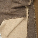 Maison De Vacances Home Throws Vice Versa Fringed Throw in Bronze Bronze/Naturel / 59" X 98"