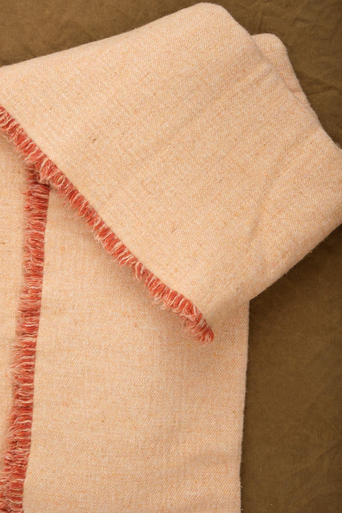 Maison De Vacances Home Throws Vice Versa Fringed Throw in Melon Hennè/Melon / 59" X 98"