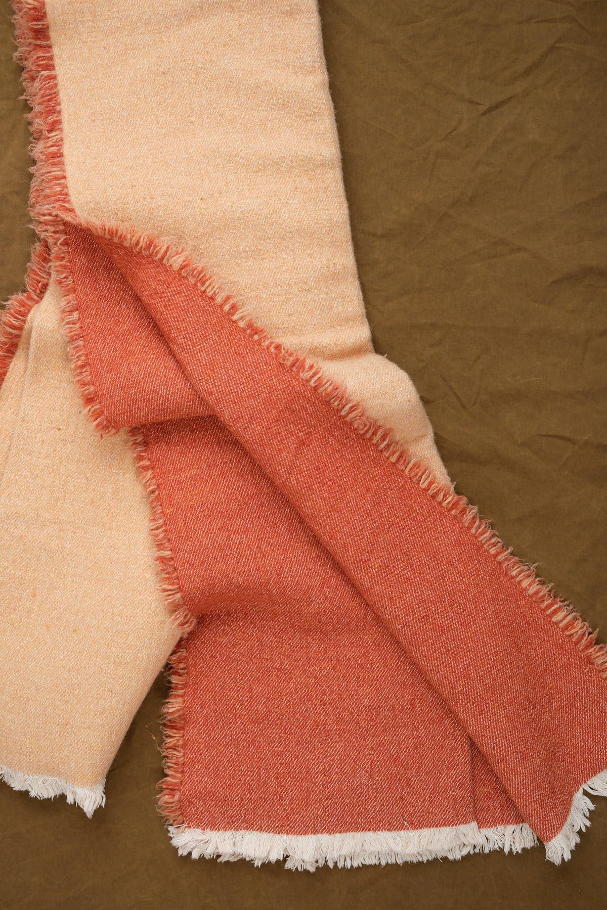Maison De Vacances Home Throws Vice Versa Fringed Throw in Melon Hennè/Melon / 59" X 98"