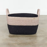 Makaua Home Baskets Oval Floor Basket Carbon / 20" L X 12" W X 10" H