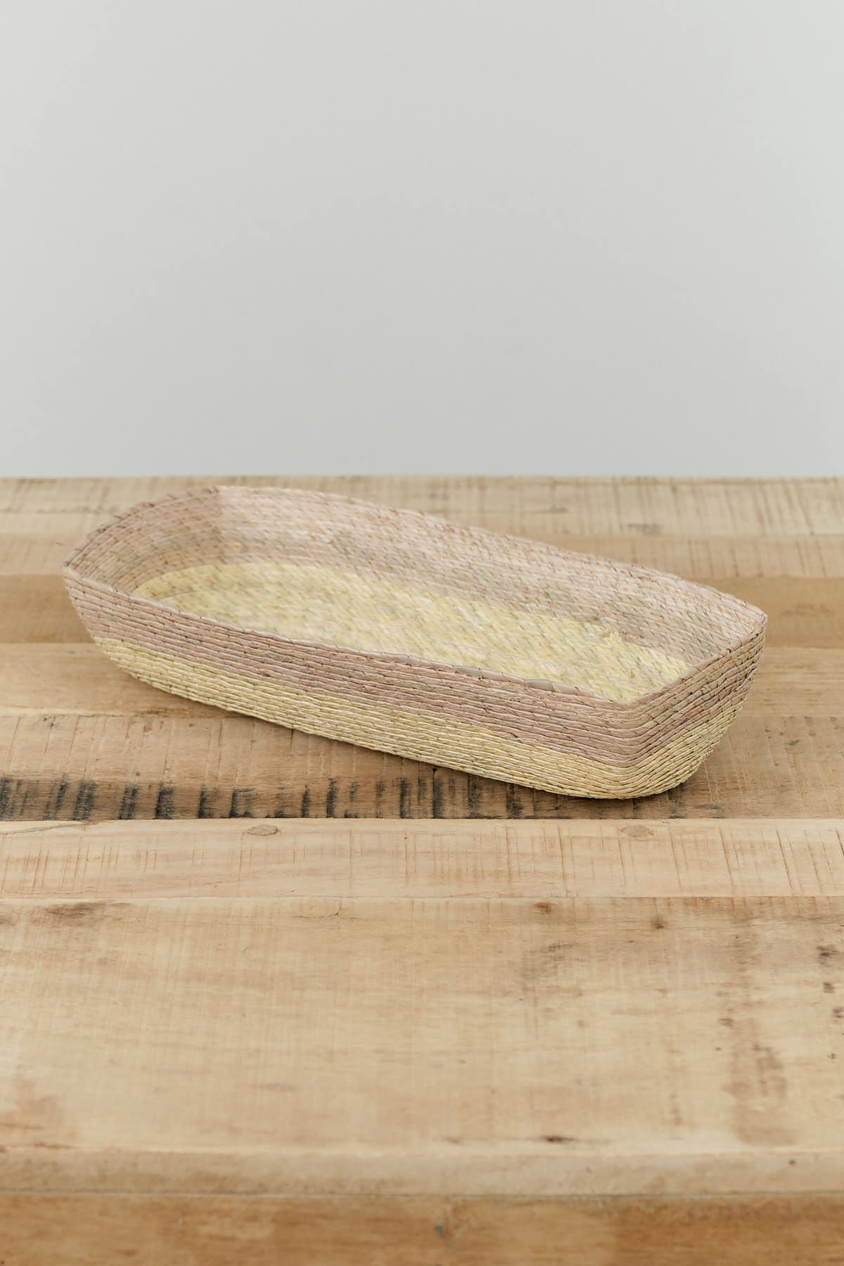 Makaua Home Baskets Rectangular Basket Stripe / 12" L X 5" W X 2" H
