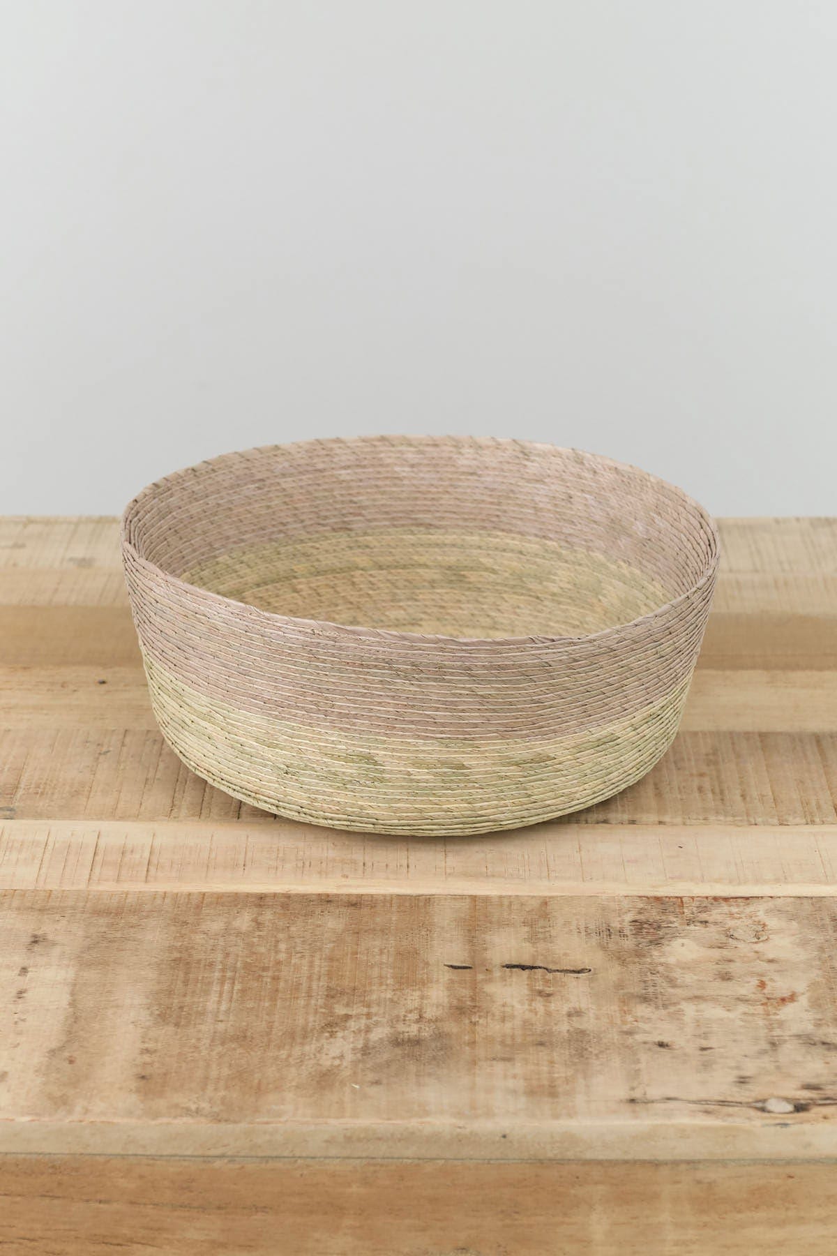 Makaua Home Baskets Round Basket in Stripe Stripe / 12" D X 4" H
