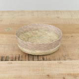 Makaua Home Baskets Round Basket in Stripe Stripe / 6" D X 2" H