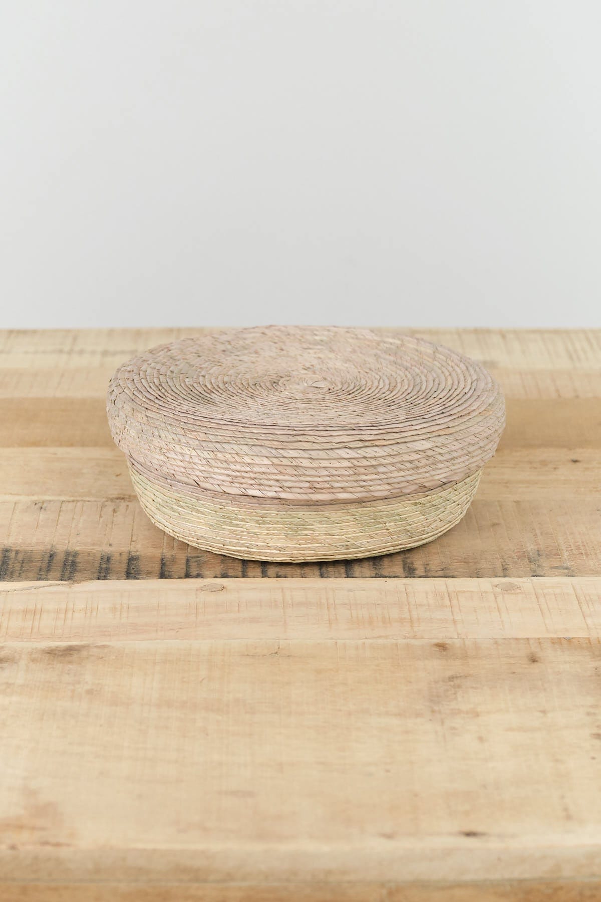 Makaua Home Baskets Tortillero Basket with Lid Stripe / 8" D X 3" H
