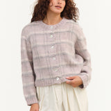Maria Stanley Apparel Womens Sweaters Cardi Sweater Radish Plaid / XSmall