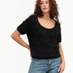 Maria Stanley Apparel Womens Sweaters Mahi Top Noir / XSmall
